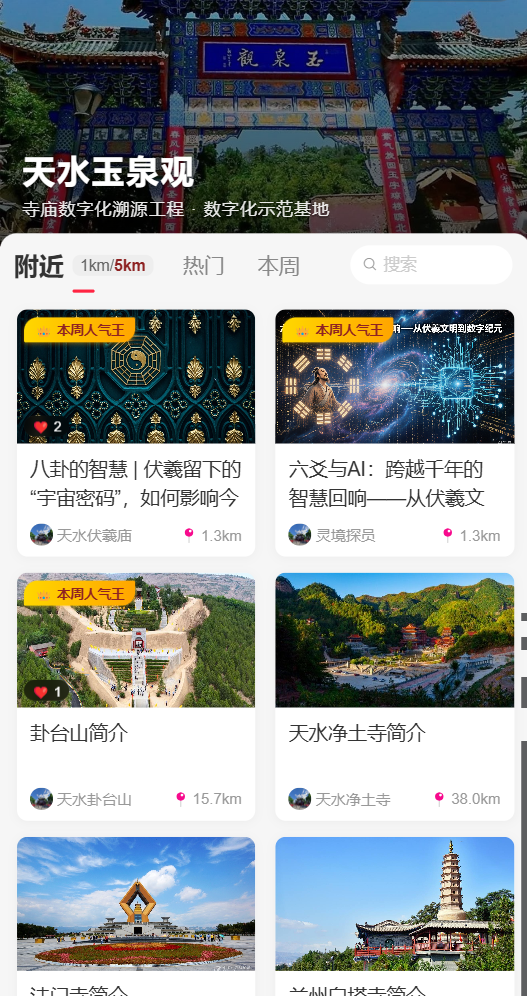寺院导览列表